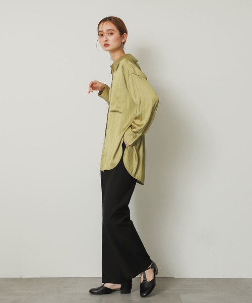 SENSE OF PLACE by URBAN RESEARCH（センスオブプレイスバイアーバンリサーチ）の「センタープレスセミフレアパンツ（スラックス・レディース・グレー/ベージュ/ブラック・X-SMALL/SMALL/TALL/MEDIUM/LARGE）」の19枚目の写真