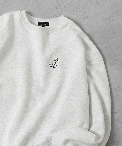 KANGOL（カンゴール）の「【別注】 【KANGOL】 ロゴ 刺繍 ビッグシルエット 長袖 スウェット トレーナー（スウェット・メンズ・ブラック系1/チャコール/ホワイト系/ネイビー系/ブラック/ホワイト/オートミール/グレー系/ブラック系/アイボリー系/アイボリー/ネイビー/ホワイト系1/杢グレー/ダークグリーン/ブルー/グレー系1/ネイビー系1・LARGE/MEDIUM/X-LARGE）」の13枚目の写真