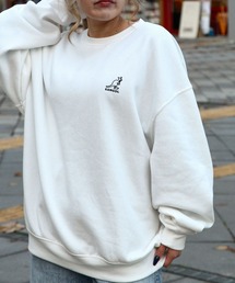 【別注】 【KANGOL】 ロゴ 刺繍 ビッグシルエット 長袖 スウェット トレーナー