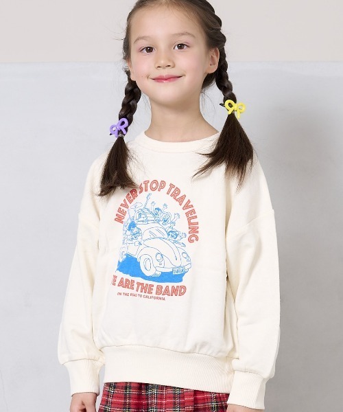 Life Support Products(ライフサポートプロダクツ)の「ウラケプリントトレーナー(80~150cm)(スウェット・キッズ・チャコール/ダークブルー/イエロー/ライトグリーン/ホワイト系その他/ブラック/グレー/オフホワイト/オレンジ/ロイヤルブルー・100/110/120/130/140/150/90/95/80)」の2枚目の写真