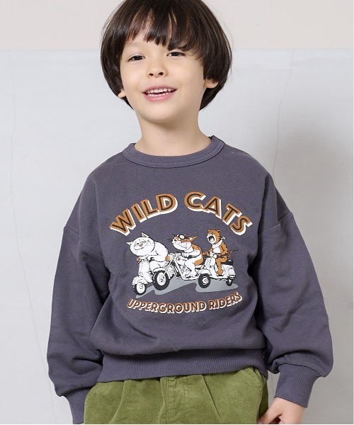 Life Support Products(ライフサポートプロダクツ)の「ウラケプリントトレーナー(80~150cm)(スウェット・キッズ・チャコール/ダークブルー/イエロー/ライトグリーン/ホワイト系その他/ブラック/グレー/オフホワイト/オレンジ/ロイヤルブルー・100/110/120/130/140/150/90/95/80)」の5枚目の写真