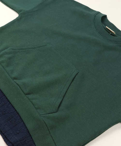 JAM & LINK(ジャムアンドリンク)の「レイヤード風トレーナー(スウェット・キッズ・ベージュ/グリーン・160cm/130cm/140cm/120cm/110cm/150cm)」の15枚目の写真