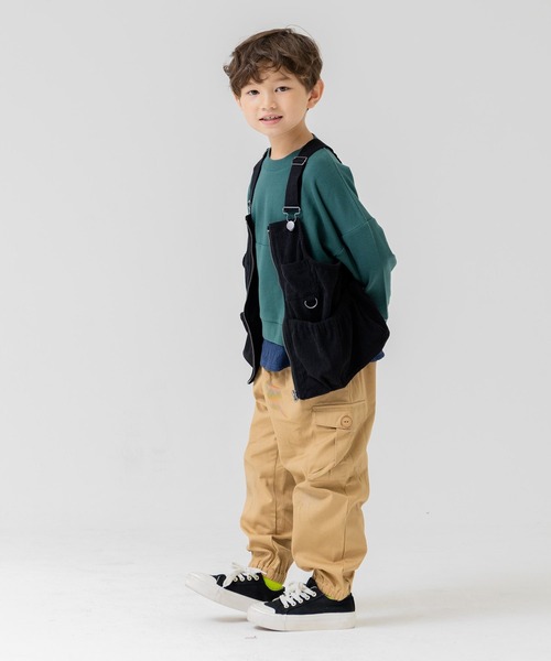JAM & LINK(ジャムアンドリンク)の「レイヤード風トレーナー(スウェット・キッズ・ベージュ/グリーン・160cm/130cm/140cm/120cm/110cm/150cm)」の6枚目の写真