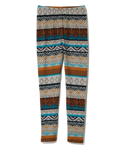 Healthknit（ヘルスニット）の「Healthknit/ヘルスニット　LEGGINGS キカガクプリント（レギンス/スパッツ・レディース・ブルー/マスタード/パープル/ピンク/ブラウン・MEDIUM/LARGE）」の4枚目の写真