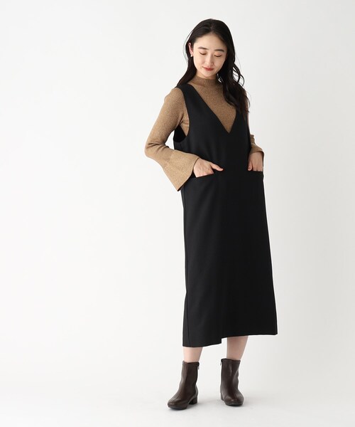 OPAQUE.CLIP(オペークドットクリップ)の「◆【抗菌防臭加工】シンプルローヒールショートブーツ(ブーツ・レディース・ブラック系6/ブラウン系その他/ブラック・02/03)」の7枚目の写真