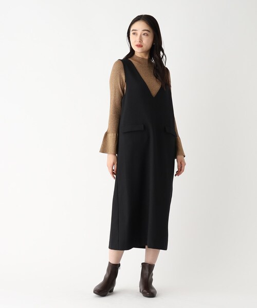 OPAQUE.CLIP(オペークドットクリップ)の「◆【抗菌防臭加工】シンプルローヒールショートブーツ(ブーツ・レディース・ブラック系6/ブラウン系その他/ブラック・02/03)」の8枚目の写真