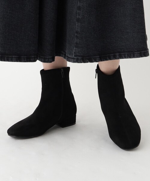 OPAQUE.CLIP(オペークドットクリップ)の「◆【抗菌防臭加工】シンプルローヒールショートブーツ(ブーツ・レディース・ブラック系6/ブラウン系その他/ブラック・02/03)」の14枚目の写真