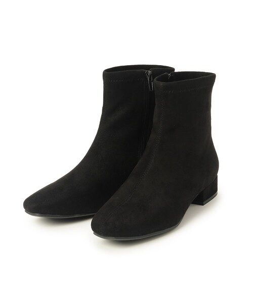 OPAQUE.CLIP(オペークドットクリップ)の「◆【抗菌防臭加工】シンプルローヒールショートブーツ(ブーツ・レディース・ブラック系6/ブラウン系その他/ブラック・02/03)」の22枚目の写真