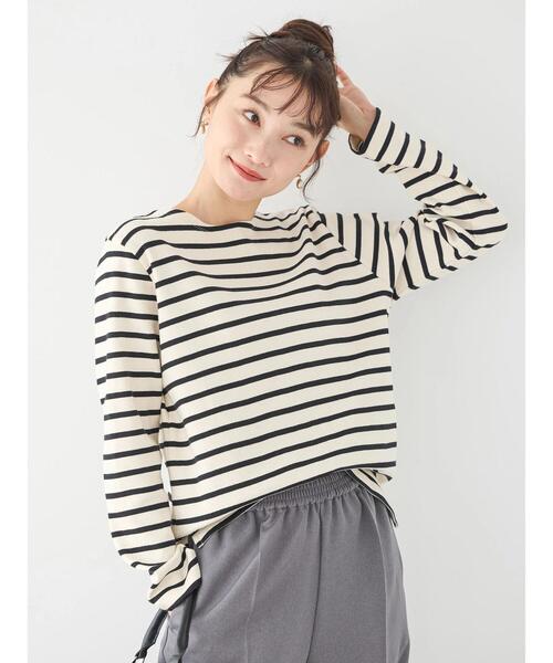 AMERICAN HOLIC(アメリカンホリック)の「バックパールボーダープルオーバー(Tシャツ/カットソー・レディース・ブラック系その他4・M/L)」の5枚目の写真