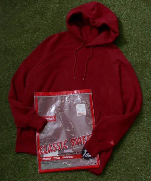 Healthknit（ヘルスニット）の「Healthknit（ヘルスニット）クラシカルスウェットパーカー メンズ レディース/裏起毛/無地/プルオーバートップス（パーカー・メンズ・スミクロ/グリーン/ブルー/レッド/アッシュグレー/サンドベージュ/ネイビー/マルーン・M/XL/L）」の8枚目の写真