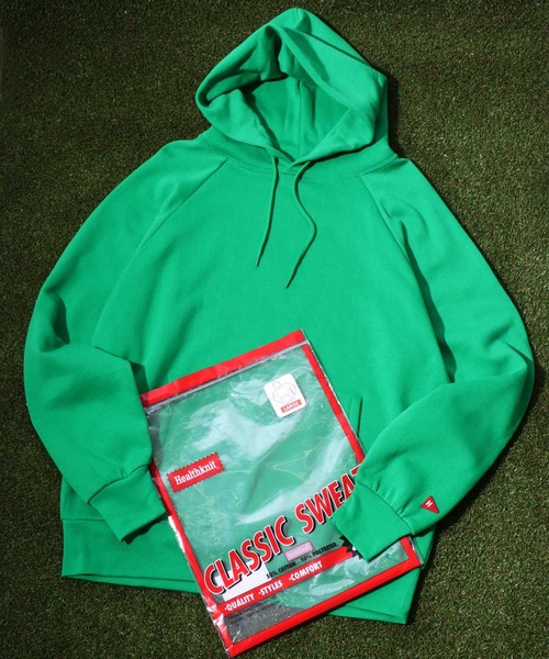 Healthknit（ヘルスニット）の「Healthknit（ヘルスニット）クラシカルスウェットパーカー メンズ レディース/裏起毛/無地/プルオーバートップス（パーカー・メンズ・スミクロ/グリーン/ブルー/レッド/アッシュグレー/サンドベージュ/ネイビー/マルーン・M/XL/L）」の5枚目の写真