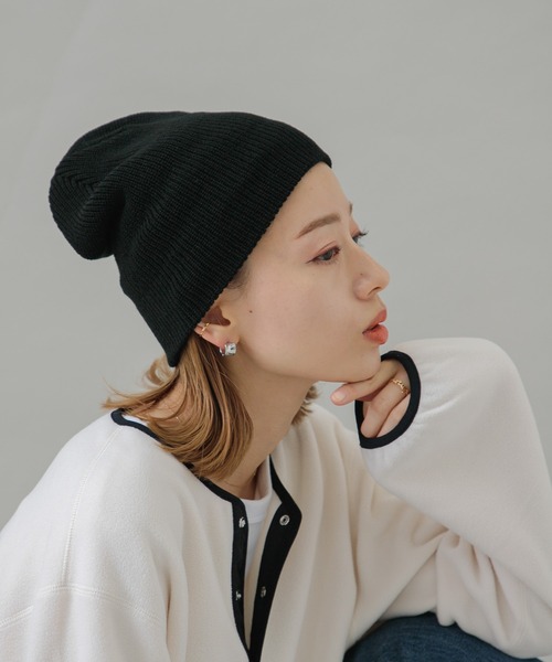 URBAN RESEARCH Sonny Label(アーバンリサーチサニーレーベル)の「シングルリブニット帽(ニットキャップ/ビーニー・レディース・ブラウン/カーキ/ブラック/ボルドー・ONE)」の2枚目の写真