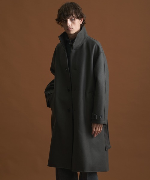 Super140s マルチウェイ メルトンオーバーサイズスタンドコート