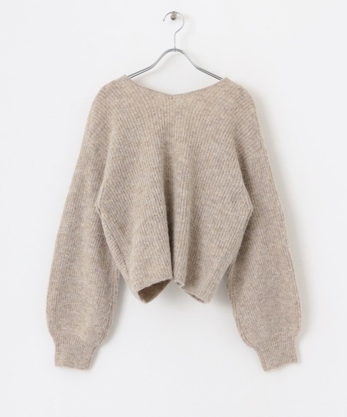 HEYUMM（ヘユム）の「2WAYツイストデザインセーター（ニット/セーター・レディース・ブラック/ベージュ/アイボリー・ONE）」の9枚目の写真