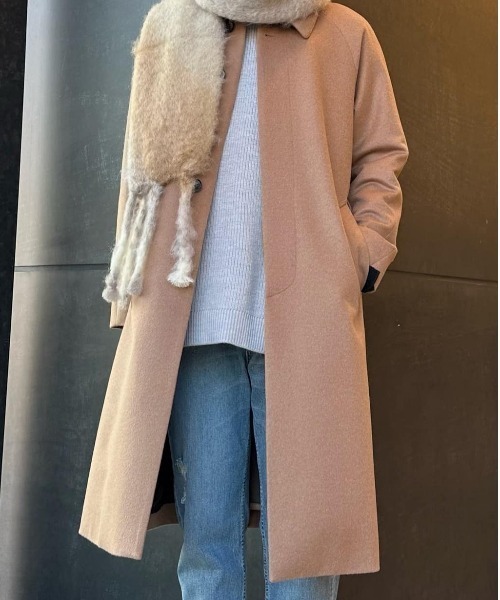 LOVELESS（ラブレス）の「【80周年記念アイテム】2レイヤー撥水ウール シングルトレンチコート（トレンチコート・メンズ・ベージュ系その他3/ブラック・S/M/L）」の20枚目の写真