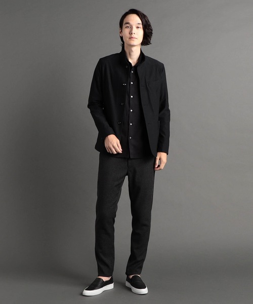 MONSIEUR NICOLE(ムッシュニコル)の「【canal deux Luxe】 4WAYストレッチ スタンドカラーブルゾン(ブルゾン・メンズ・ブラック/グレー・MEDIUM/LARGE/X-LARGE/XX-LARGE)」の14枚目の写真