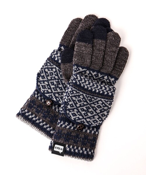 EVOLG（エヴォログ）の「【EVOLG/エヴォログ】LET2355 MIT ニットグローブ（手袋・メンズ・ベージュ系その他3/イエロー系その他3/ブラック系その他3/ホワイト系その他4・FREE）」の3枚目の写真