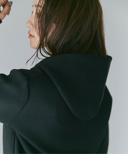 NANO universe（ナノユニバース）の「【追加生産】WEB限定 テックダンボールダブルジップパーカー（パーカー・レディース・ホワイト/ブラック/ライトベージュ/グレー・FREE）」の15枚目の写真