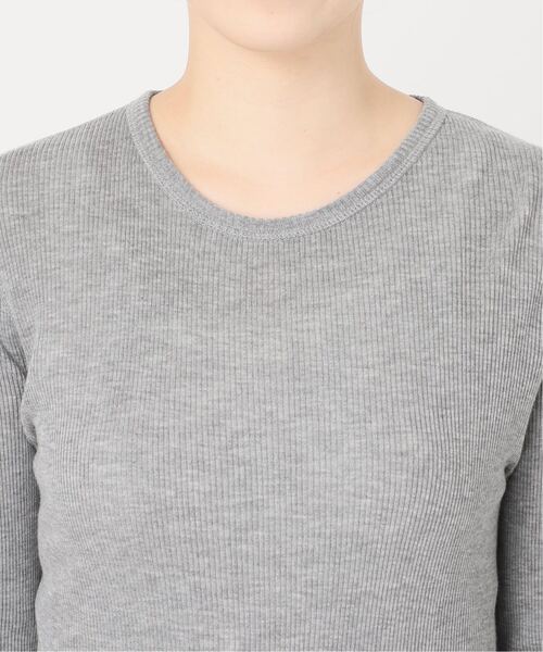 未使用　Deuxieme Classe　テレコロングスリーブプルオーバー　グレー Deuxieme Classe（ドゥーズィエムクラス）の「追加テレコ ロング