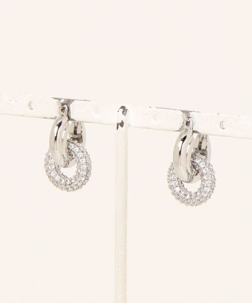 Whim Gazette（ウィムガゼット）の「【THE PAUSE】クリスタルサークルピアス（ピアス（両耳用）・レディース・ゴールド/シルバー・FREE）」の8枚目の写真