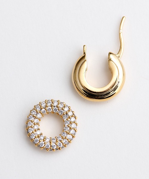 Whim Gazette（ウィムガゼット）の「【THE PAUSE】クリスタルサークルピアス（ピアス（両耳用）・レディース・ゴールド/シルバー・FREE）」の7枚目の写真