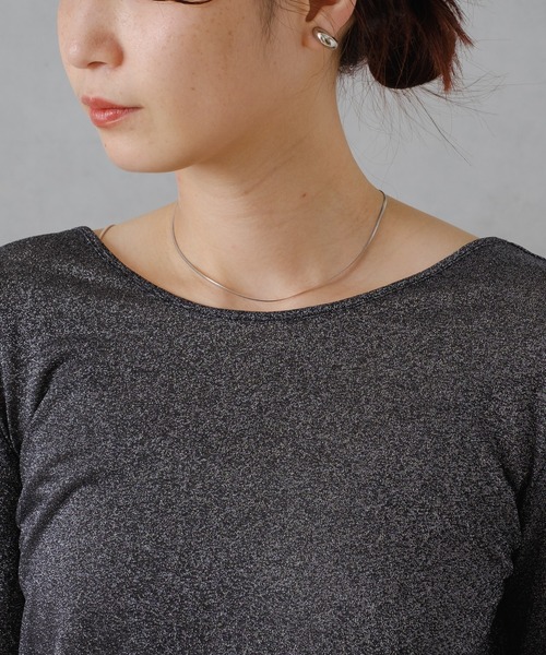 Kastane（カスタネ）の「ラメカットプルオーバー（Tシャツ/カットソー・レディース・シルバー/ブラック/イエロー・FREE）」の16枚目の写真