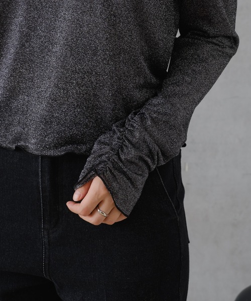 Kastane（カスタネ）の「ラメカットプルオーバー（Tシャツ/カットソー・レディース・シルバー/ブラック/イエロー・FREE）」の18枚目の写真