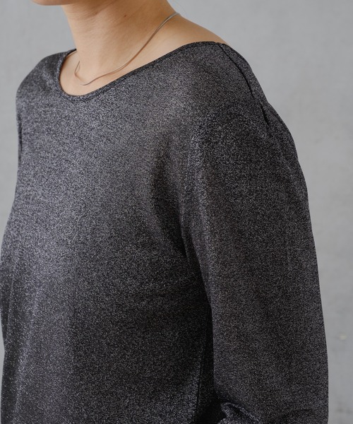 Kastane（カスタネ）の「ラメカットプルオーバー（Tシャツ/カットソー・レディース・シルバー/ブラック/イエロー・FREE）」の17枚目の写真