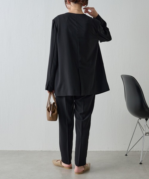 COLLAGE GALLARDAGALANTE（コラージュガリャルダガランテ）の「ジャージスリムテーパードパンツ/セットアップ可（スラックス・レディース・イエロー/ブラック/ベージュ/チャコールグレー/ブラウン・1/0/PS/TM）」の13枚目の写真