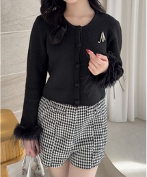 clear | ブローチ付き袖口ファーカーディガン≪STAY MOTION≫(ニット/セーター)