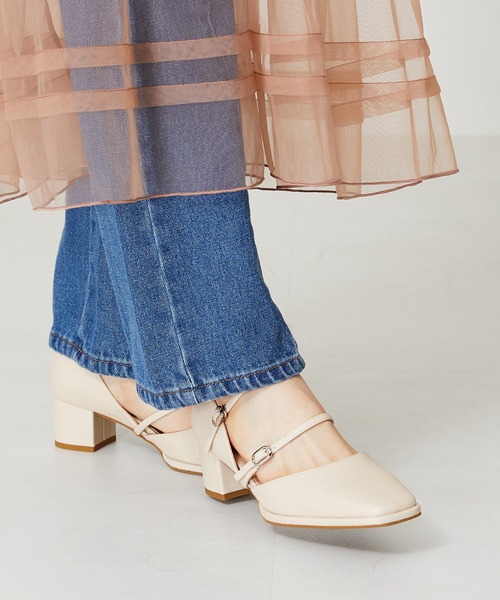 ORiental TRaffic(オリエンタルトラフィック)の「ダブルストラップヒールパンプス 41108(パンプス・レディース・ブラック/ブルー/ベージュ・39/43/42/33/35/40/41/36/38/37/34)」の12枚目の写真