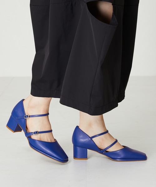 ORiental TRaffic(オリエンタルトラフィック)の「ダブルストラップヒールパンプス 41108(パンプス・レディース・ブラック/ブルー/ベージュ・39/43/42/33/35/40/41/36/38/37/34)」の5枚目の写真