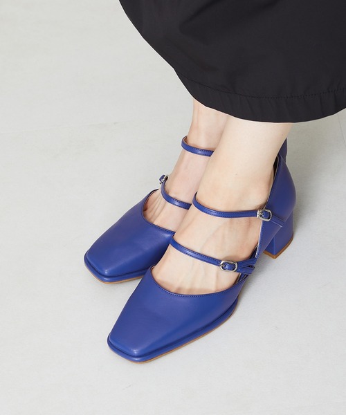 ORiental TRaffic(オリエンタルトラフィック)の「ダブルストラップヒールパンプス 41108(パンプス・レディース・ブラック/ブルー/ベージュ・39/43/42/33/35/40/41/36/38/37/34)」の6枚目の写真