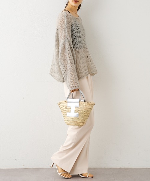 IACUCCI（イアクッチ）の「リビエラ CESTA PAGLIA/LAMINATO（かごバッグ・レディース・シルバー・FREE）」の6枚目の写真