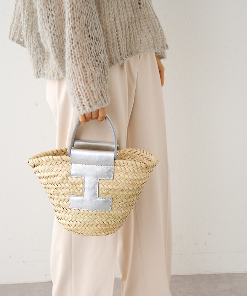 IACUCCI（イアクッチ）の「リビエラ CESTA PAGLIA/LAMINATO（かごバッグ・レディース・シルバー・FREE）」の8枚目の写真