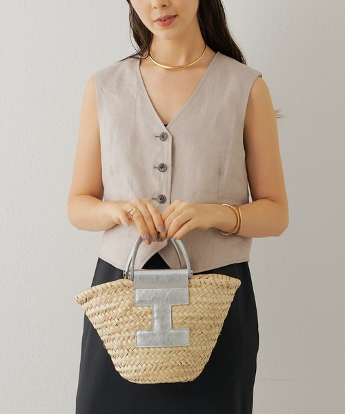 IACUCCI（イアクッチ）の「リビエラ CESTA PAGLIA/LAMINATO（かごバッグ・レディース・シルバー・FREE）」の17枚目の写真