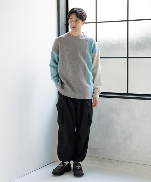 LAKOLE（ラコレ）の「マットモールキリカエプルオーバー2 / 976912（ニット/セーター・メンズ・チャコール/グレー/オフホワイト/アイボリー・MEDIUM/X-LARGE/LARGE）」の17枚目の写真