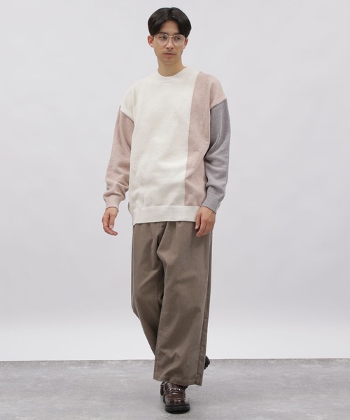 LAKOLE（ラコレ）の「マットモールキリカエプルオーバー2 / 976912（ニット/セーター・メンズ・チャコール/グレー/オフホワイト/アイボリー・MEDIUM/X-LARGE/LARGE）」の14枚目の写真