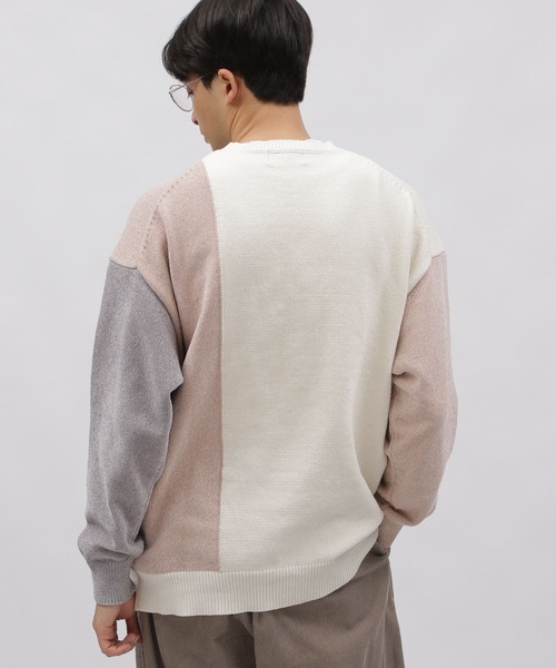 LAKOLE（ラコレ）の「マットモールキリカエプルオーバー2 / 976912（ニット/セーター・メンズ・チャコール/グレー/オフホワイト/アイボリー・MEDIUM/X-LARGE/LARGE）」の11枚目の写真