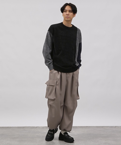 LAKOLE（ラコレ）の「マットモールキリカエプルオーバー2 / 976912（ニット/セーター・メンズ・チャコール/グレー/オフホワイト/アイボリー・MEDIUM/X-LARGE/LARGE）」の18枚目の写真