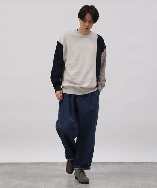 LAKOLE（ラコレ）の「マットモールキリカエプルオーバー2 / 976912（ニット/セーター・メンズ・チャコール/グレー/オフホワイト/アイボリー・MEDIUM/X-LARGE/LARGE）」の15枚目の写真