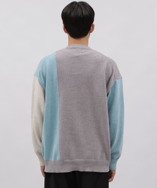 LAKOLE（ラコレ）の「マットモールキリカエプルオーバー2 / 976912（ニット/セーター・メンズ・チャコール/グレー/オフホワイト/アイボリー・MEDIUM/X-LARGE/LARGE）」の9枚目の写真