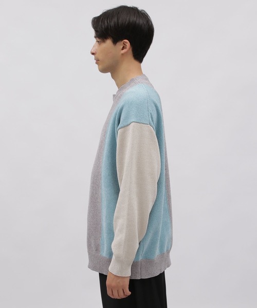 LAKOLE（ラコレ）の「マットモールキリカエプルオーバー2 / 976912（ニット/セーター・メンズ・チャコール/グレー/オフホワイト/アイボリー・MEDIUM/X-LARGE/LARGE）」の6枚目の写真