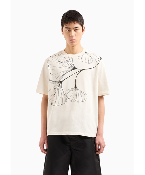 EMPORIO ARMANI(エンポリオアルマーニ)の「【エンポリオ アルマーニ】Tシャツ ヘビーウエイトジャージー ナチュラルプリント(Tシャツ/カットソー・メンズ・ホワイト・SMALL/LARGE/MEDIUM)」の2枚目の写真