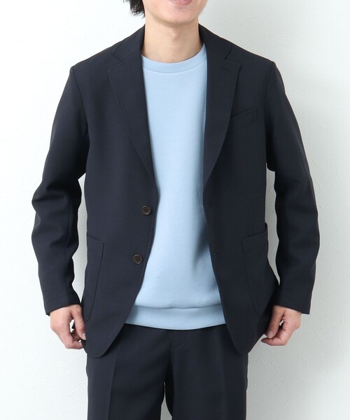 NOLLEY'S goodman(ノーリーズグッドマン)の「《セットアップ対応》EVALET リネンライク メッシュジャケット(テーラードジャケット・メンズ・ベージュ/ネイビー/チャコールグレー・XL/L/M/S)」の3枚目の写真