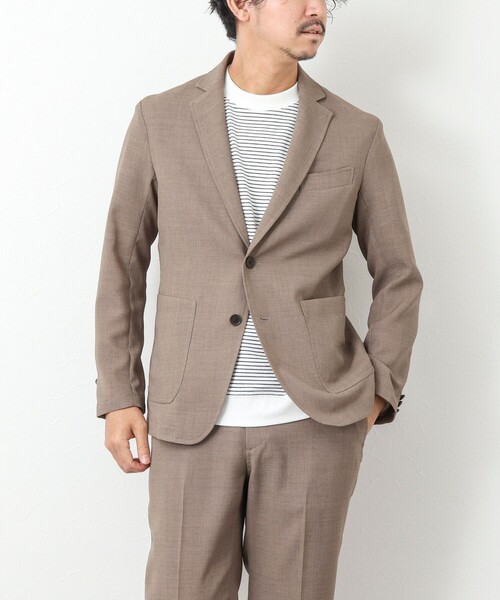 NOLLEY'S goodman(ノーリーズグッドマン)の「《セットアップ対応》EVALET リネンライク メッシュジャケット(テーラードジャケット・メンズ・ベージュ/ネイビー/チャコールグレー・XL/L/M/S)」の4枚目の写真