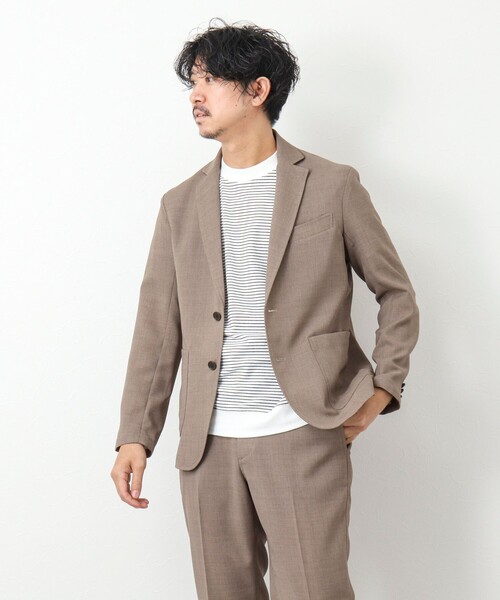 NOLLEY'S goodman(ノーリーズグッドマン)の「《セットアップ対応》EVALET リネンライク メッシュジャケット(テーラードジャケット・メンズ・ベージュ/ネイビー/チャコールグレー・XL/L/M/S)」の6枚目の写真