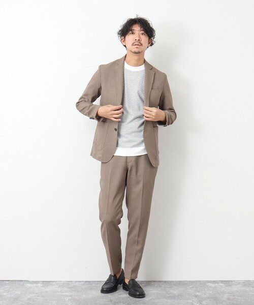 NOLLEY'S goodman(ノーリーズグッドマン)の「《セットアップ対応》EVALET リネンライク メッシュジャケット(テーラードジャケット・メンズ・ベージュ/ネイビー/チャコールグレー・XL/L/M/S)」の13枚目の写真