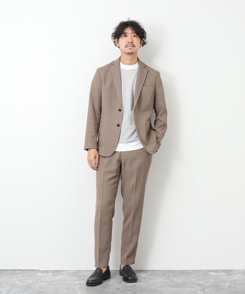 NOLLEY'S goodman(ノーリーズグッドマン)の「《セットアップ対応》EVALET リネンライク メッシュジャケット(テーラードジャケット・メンズ・ベージュ/ネイビー/チャコールグレー・XL/L/M/S)」の14枚目の写真