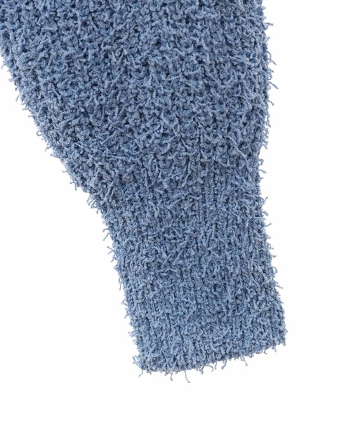 31 Sons de mode（トランテアン　ソン　ドゥ　モード）の「カールヤーンＶネックニット（ニット/セーター・レディース・ブラック×ホワイト/オフホワイト/ピンク/ブルー・36）」の5枚目の写真